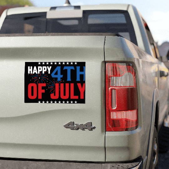 Happy 4th Of July US Independence Day Car Magnets