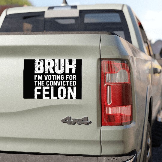 BRUH I'M VOTING FOR THE CONVICTED FELON Car Magnets