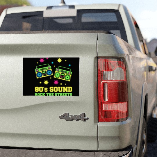 80s Boomboxes Rock the Streets Car Magnets