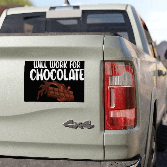 Will work for Chocolate Lover Car Magnets