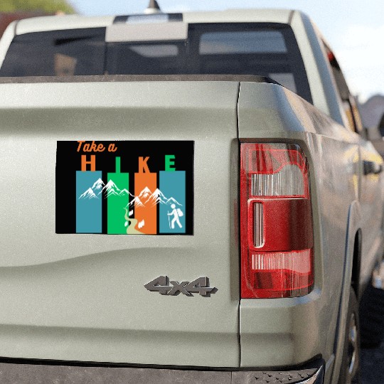 Take a hike Car Magnets