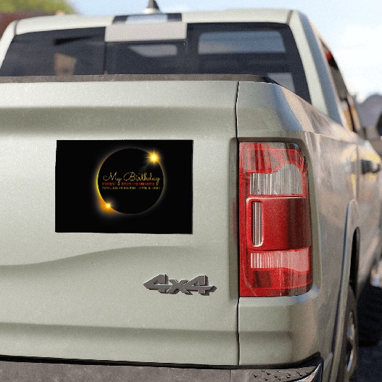 Solar Eclipse Birthday Present Universe Car Magnets