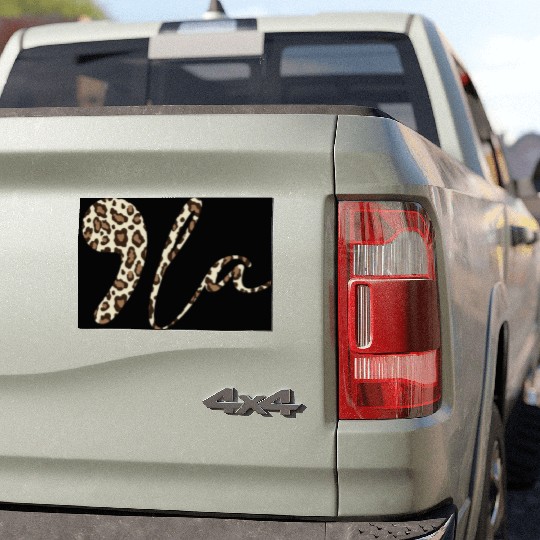 Comma La Leopard Print Kamala Harris Car Magnets