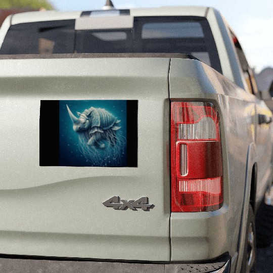 The jellyfish-rhino Car Magnets