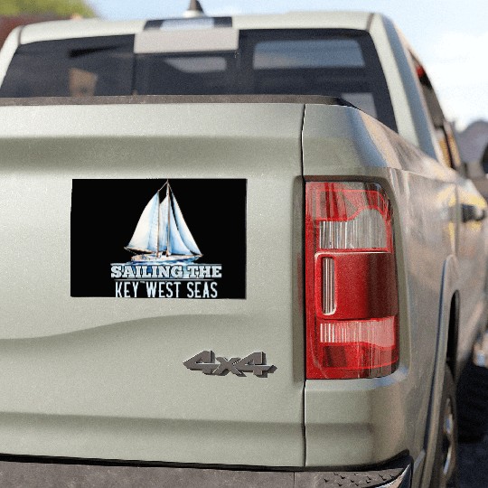 West Keys SAILING THE KEY-WEST SEAS Sailor Car Magnets
