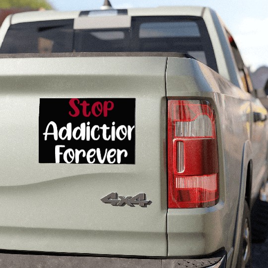 Stop Addiction Forever Overdose Sobriety Stigma Car Magnets