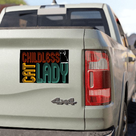 childless cat lady Kamala Harris 2024 Car Magnets