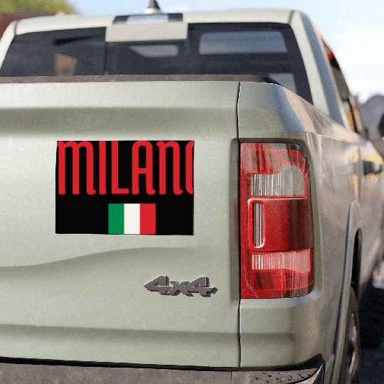 Vivid Milan Italy Flag Pattern Car Magnets