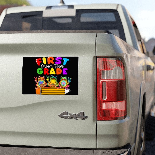Frog First Grade Dream Team Back to School Car Magnets