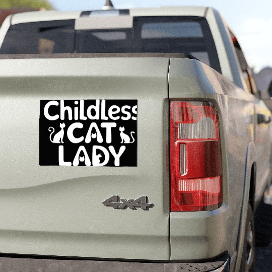 Childless Cat lady Kamala Harris Car Magnets