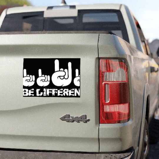 4 Be Different Heavy Metal Hard Rock Hand Gestures Car Magnets