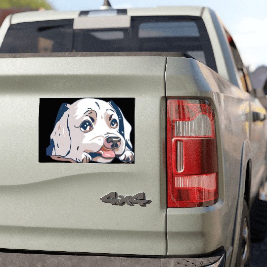 A Cute Puppy Car Magnets