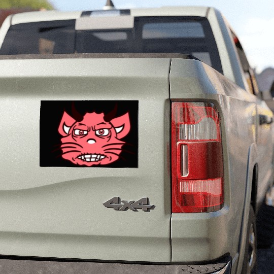 Demon Monster Cat Halloween Fun Horror Devil Horns Car Magnets