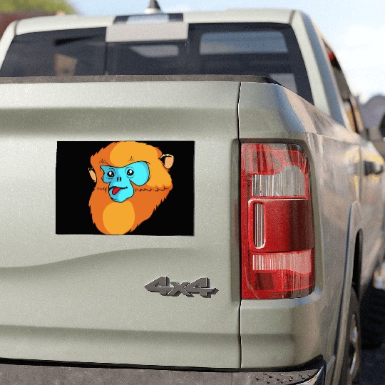 Cute Monkey Face Golden Snub Nosed Monkey Lover Car Magnets