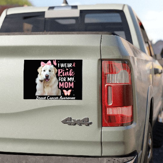 I wear Pink Great Pyrenees Car Magnets