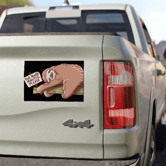 Slothy Five More Minutes Please Sloth Car Magnets