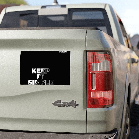 TURBO "KEEP IT SIMPLE" Merch Car Magnets
