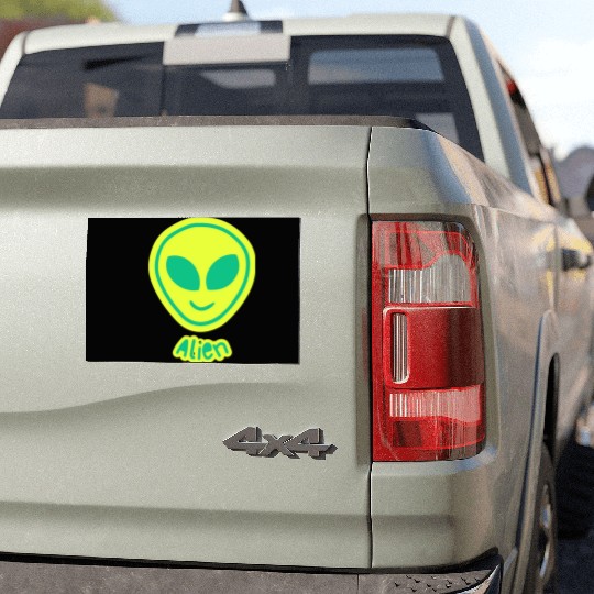 green alien Car Magnets