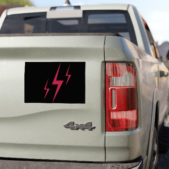 Triple Lightning Bolt Car Magnets