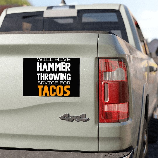 Will Give Hammer Throwing Advice For Tacos Car Magnets