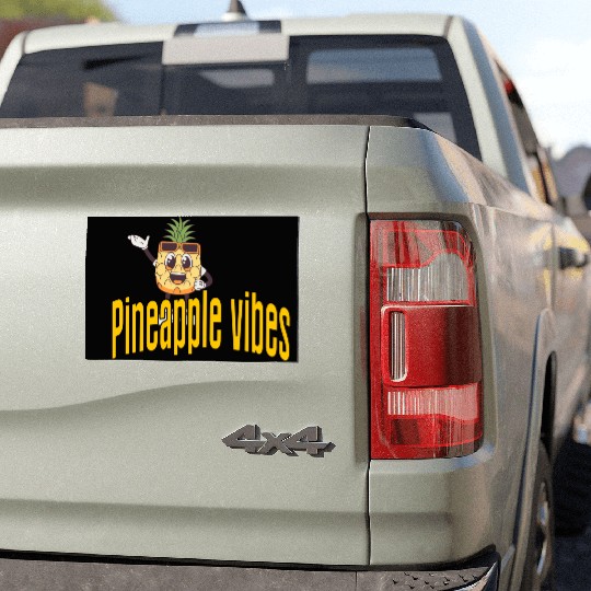 Pineapple vibes Car Magnets
