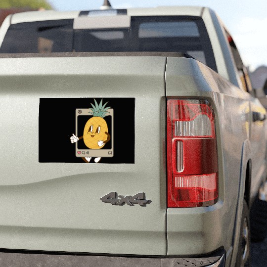 pineapple funny Car Magnets