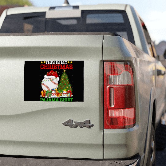 Baseball Christmas Tree Lights Car Magnets
