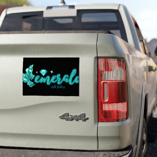 Emerald gemstone jewel Car Magnets