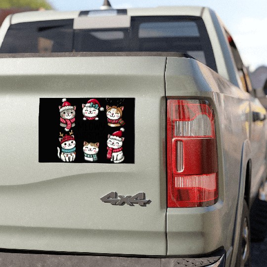 Meowy Christmas Car Magnets