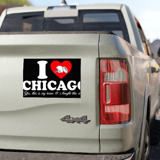 Groovy I Love CHICAGO Car Magnets