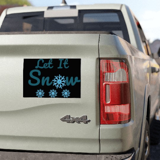 Let It Snow. Winter Aesthetics Car Magnets