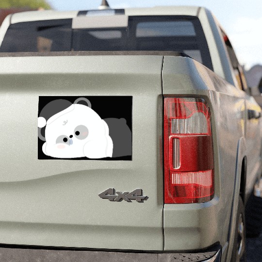 Tired Panda Car Magnets
