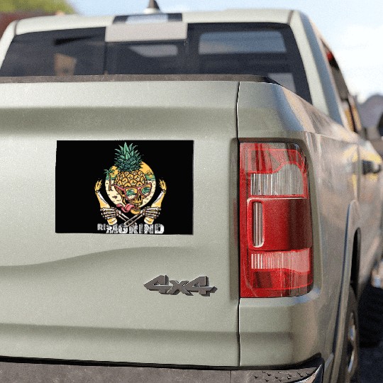 Rise and Grind – Tropical Skull Party Car Magnets
