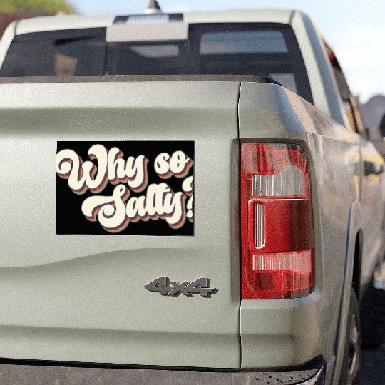 Why So Salty Retro 80s Vintage Car Magnets