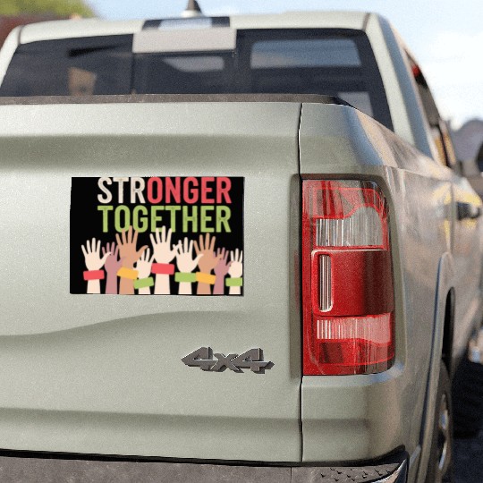 STRONGER TOGETHER Hands Graphic Design Car Magnets