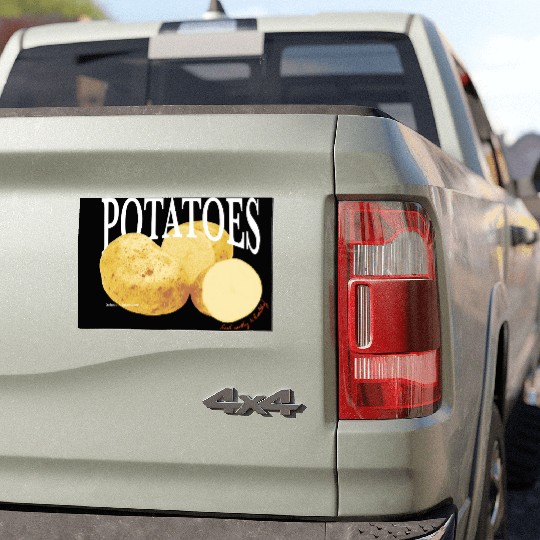 Earthy Potato Graphic Car Magnets