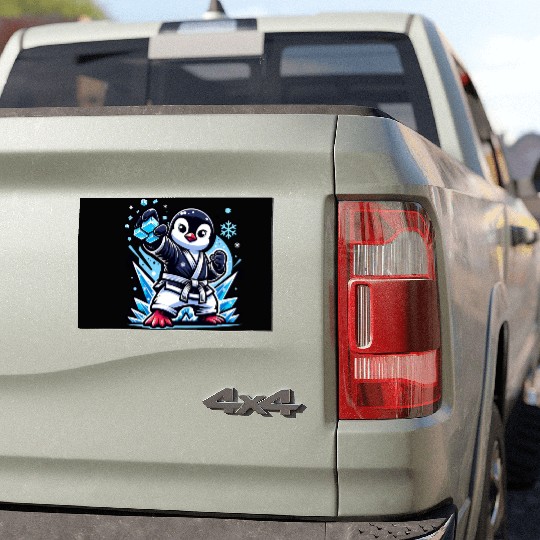 Penguin Karate Ice Master Powers Unleashed Car Magnets
