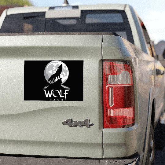 Wolf Pack Moon Howl Car Magnets