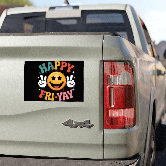 Happy Friyay Weekend Weekend Feeling Car Magnets