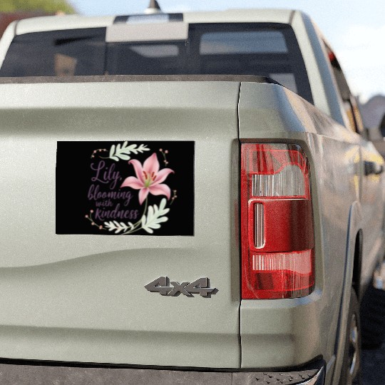 Lily, blooming with kindness Car Magnets