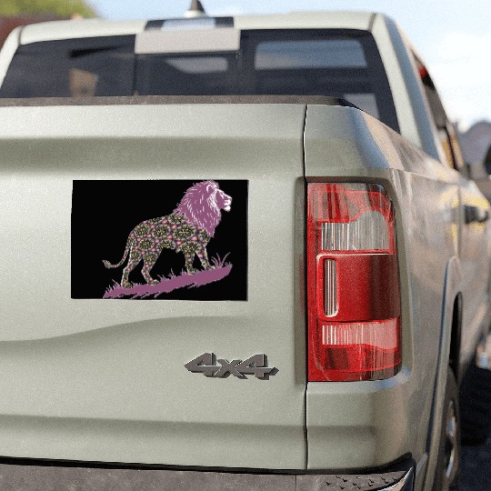 Star of David Pattern 1 Lion of Judah Car Magnets