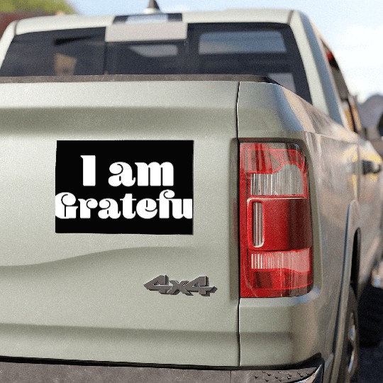 I Am Grateful Affirmation Quote Merch Car Magnets