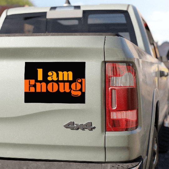 I Am Enough – Self-Love Affirmation Typography Car Magnets