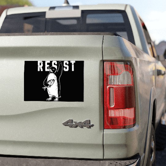 Funny Protest Against Tariffs Resist Penguin Car Magnets