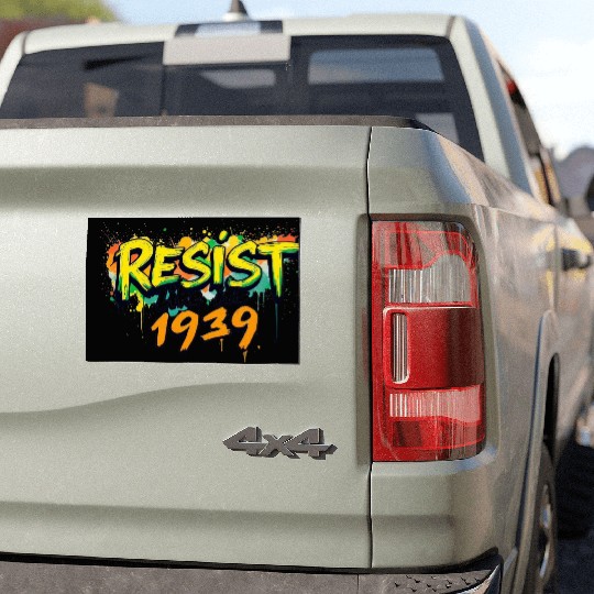 RESIST like it's 1939 (graffiti) Car Magnets