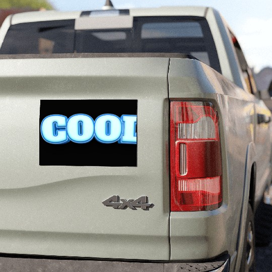 COOL Ice Blue Bold Text Car Magnets