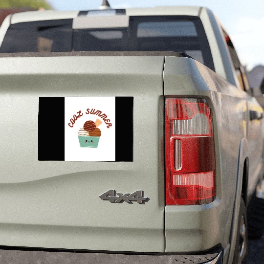 Cool Summer Vibes Ice Cream Car Magnets