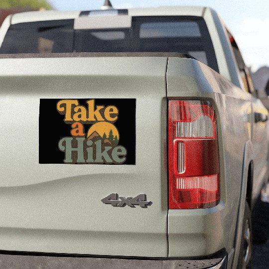 Take A Hike Retro Mountain Car Magnets