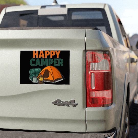Happy Camper – Cozy Camping Vibes Car Magnets