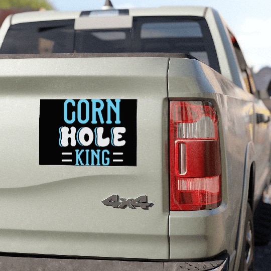 Cornhole King Distressed Badge Car Magnets